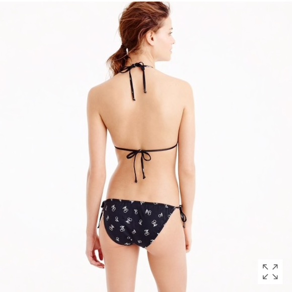 SOLD NEW J. Crew Cherry Print String Bikini Set S - Picture 2 of 6